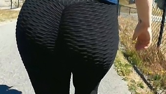 Big Booty Mom In Leggings Gets Down And Dirty Outdoors