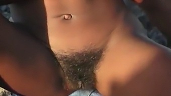 African American Woman Has A Great Time Outdoors