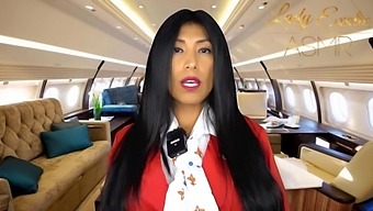 Experience The Sensual Journey Of A Horny Flight Attendant With Big Natural Tits