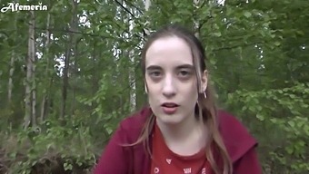 Outdoor Blowjob And Swallowing In The Woods With My Girlfriend