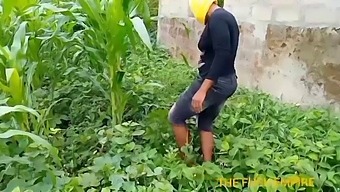 African Agric-Teacher Checks On Students' Crop And Gets Lucky With A College Boy