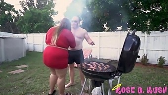 Bbw Rose Kush Pleasures A Stud'S Nipples In High Definition