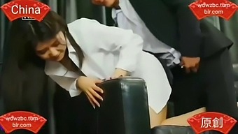 Asian Model'S Footjob And Ballbusting