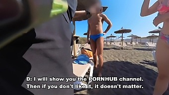 Big Natural Tits Amateur Girl Gives A Blowjob To A Stranger On A Nudist Beach