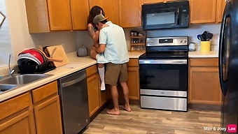 Kitchen Cleaning Interrupted By Steamy Sex Session With Tattooed Beauty
