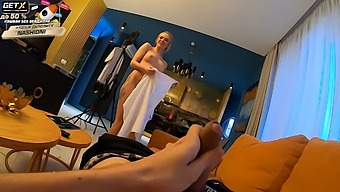 The Making Of A Porn Video: Mila Ray Gives The Cameraman A Blowjob