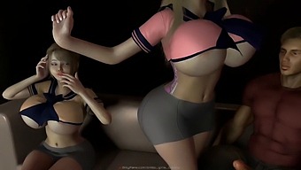 Two Women In Lingerie On A Couch For Pleasure