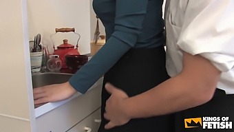 Japanese Maid With Big Natural Tits And Hairy Pussy Gets Toyed By Her Boss
