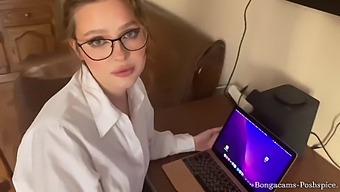 Get A Close-Up View Of A Redhead Stepmom'S Face Covered In Cum In This Pov Video
