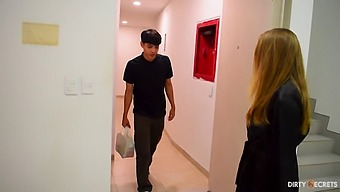 A Blonde College Student Gets Her Ass Fucked After A Relaxing Massage.