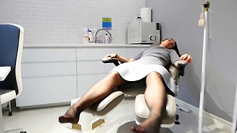A Polish Beautician Satisfies Her Client'S Foot Fetish During A Workout