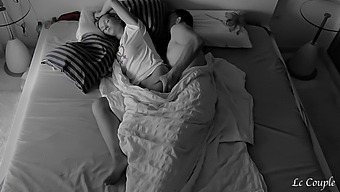 Hidden Camera Captures Intimate Moment Between Amateur Couple In Bedroom