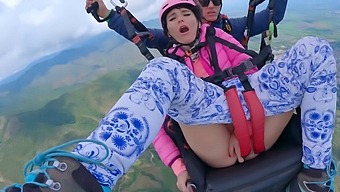 Female Ejaculation At Extreme Altitude: Paragliding Adventure
