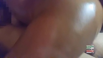 Latinx Lassie Mounts My Shaft In Front Of Her Beau, Who Masturbates Until He Receives A Cumshot In Reverse Cowgirl Position