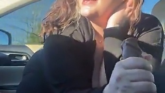 Italian Stud Enjoys Interracial Oral Sex With A Blonde In A Car