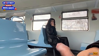 Katty West'S Public Train Adventure And Steamy Pov Experience